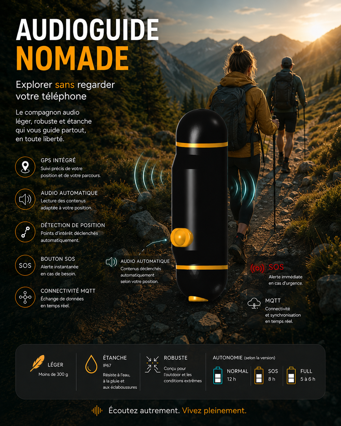 Affiche Audioguide Nomade pour parcours randonnee