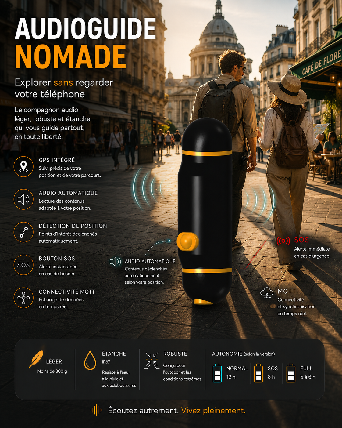 Affiche Audioguide Nomade pour visite touristique